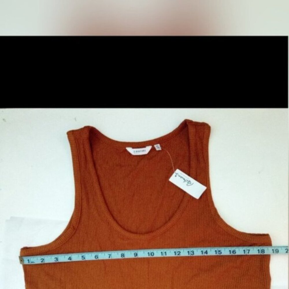 New Reitmans Fitted Sleeveless Ribbed Bodycon Midi Almond Dress Size XL - Picture 6 of 14